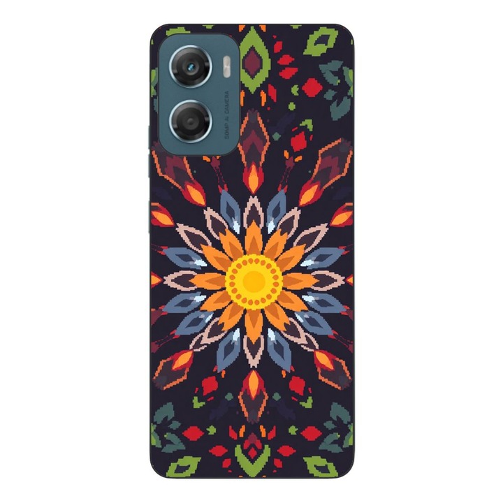 Husa compatibila cu Motorola Moto G06 Silicon Gel Tpu Model Pixel Art Sun Mistery