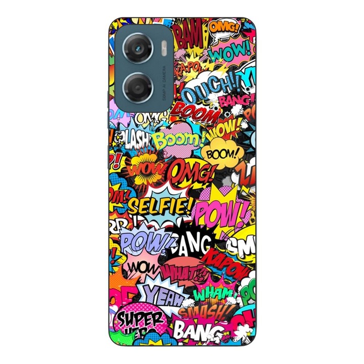 Husa compatibila cu Motorola Moto G06 Silicon Gel Tpu Model Pop Art Pow Wow Boom