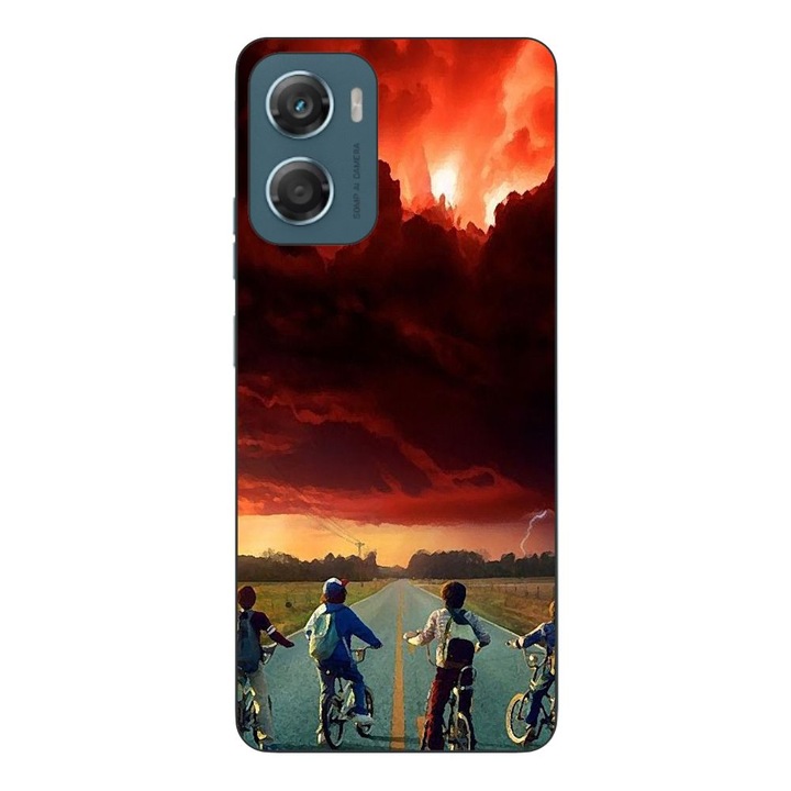 Husa compatibila cu Motorola Moto G06 Silicon Gel Tpu Model Stranger Things Red Sky