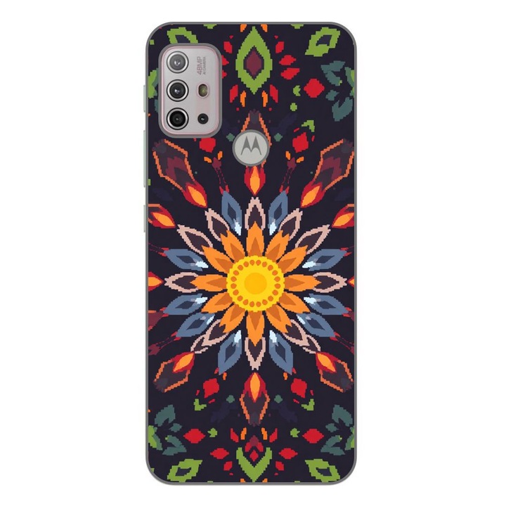 Husa compatibila cu Motorola Moto G10, G30 Silicon Gel Tpu Model Pixel Art Sun Mistery