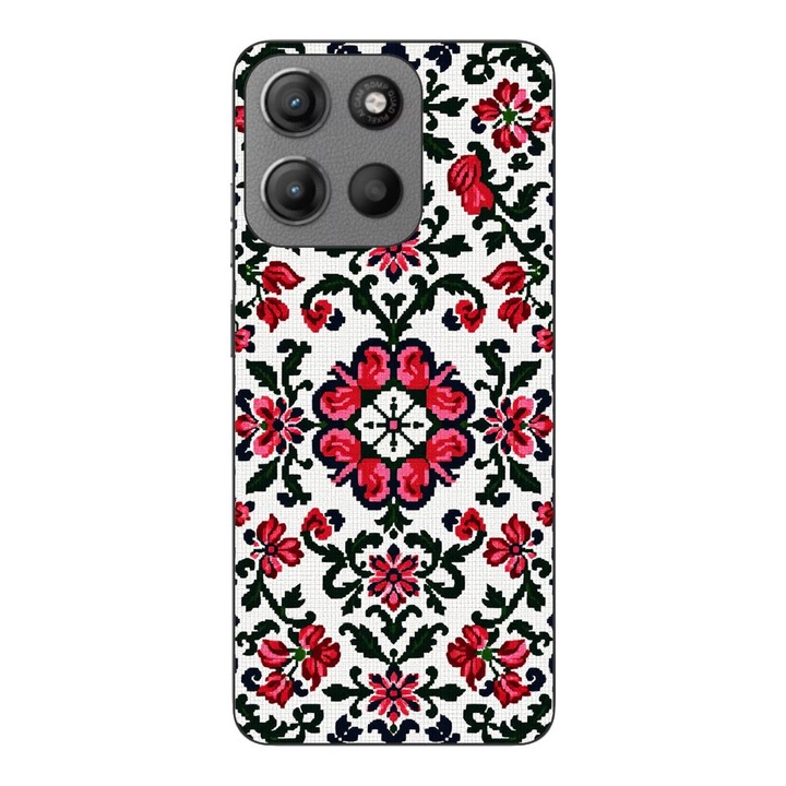 Husa compatibila cu Motorola Moto G15 Silicon Gel Tpu Model Traditional Knit Design