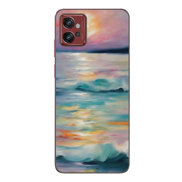 Husa compatibila cu Motorola Moto G32 Silicon Gel Tpu Model Watercolor Sea View