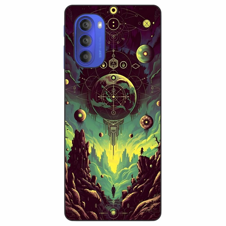 Husa compatibila cu Motorola Moto G51 5G Silicon Gel Tpu Model Mystical Planet