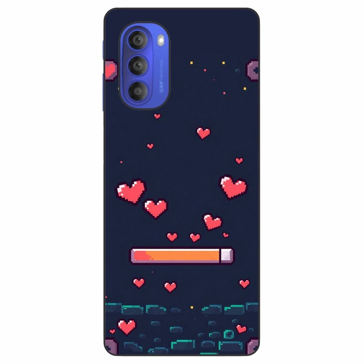 Husa compatibila cu Motorola Moto G51 5G Silicon Gel Tpu Model Pixelated Healthbar