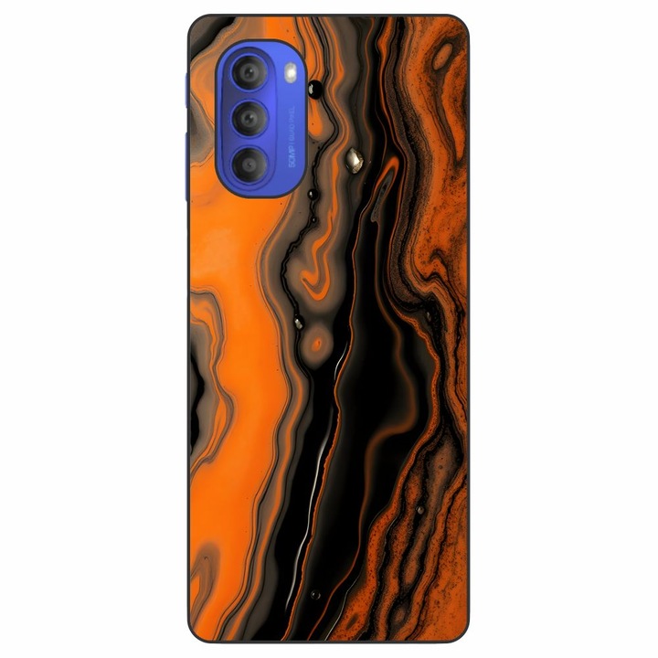 Husa compatibila cu Motorola Moto G51 5G Silicon Gel Tpu Model Metallic Lava Flow Pattern