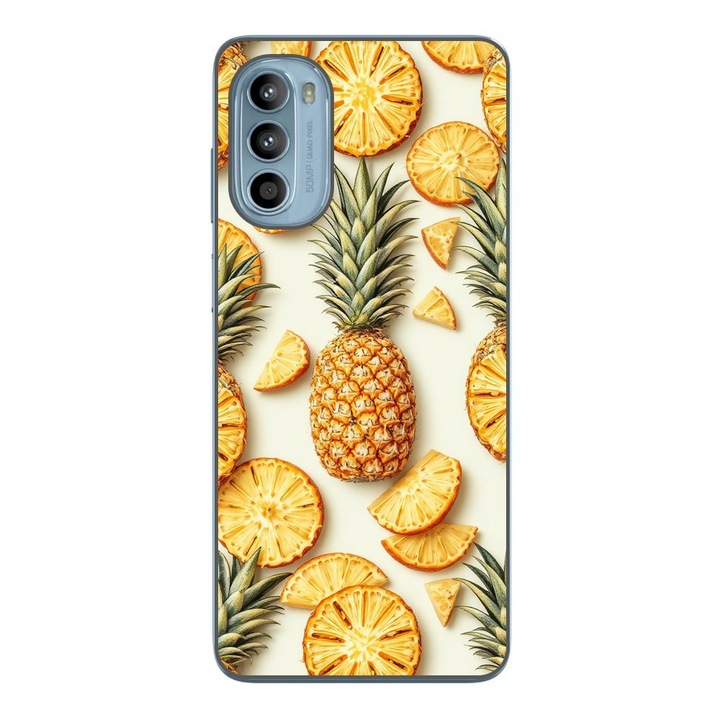 Husa compatibila cu Motorola Moto G52 Silicon Gel Tpu Model Juicy Pineapple