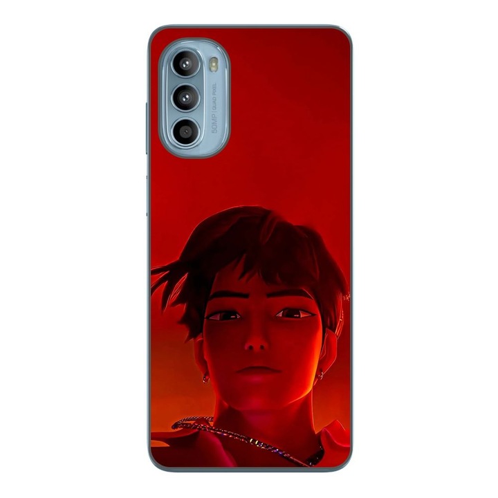 Husa compatibila cu Motorola Moto G52 Silicon Gel Tpu Model KPop Demon Hunters Jinu Red