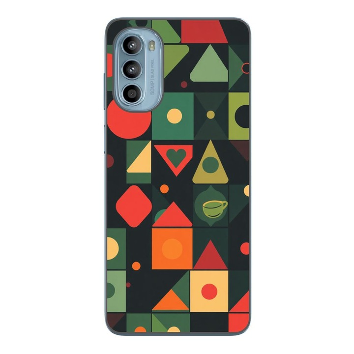 Husa compatibila cu Motorola Moto G52 Silicon Gel Tpu Model Retro Shapes