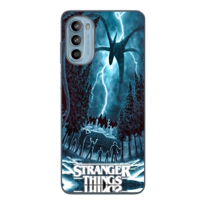 Husa compatibila cu Motorola Moto G52 Silicon Gel Tpu Model Stranger Things Storm Monster