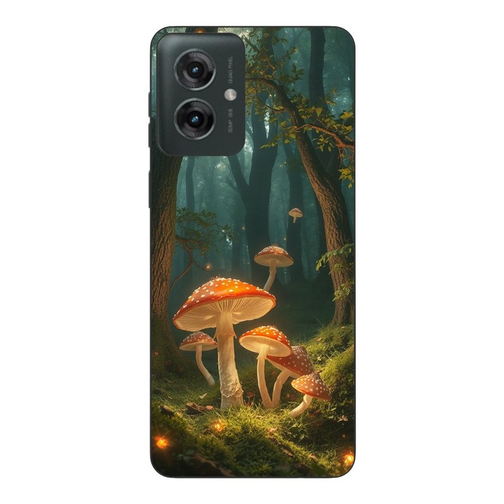 Husa compatibila cu Motorola Moto G55 Silicon Gel Tpu Model Glowing Magical Mushrooms