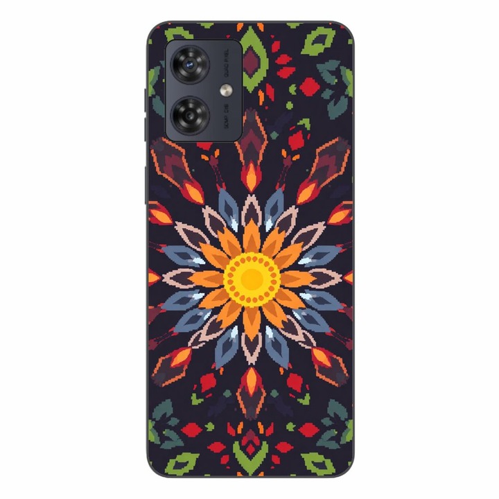 Husa compatibila cu Motorola Moto G54 Silicon Gel Tpu Model Pixel Art Sun Mistery