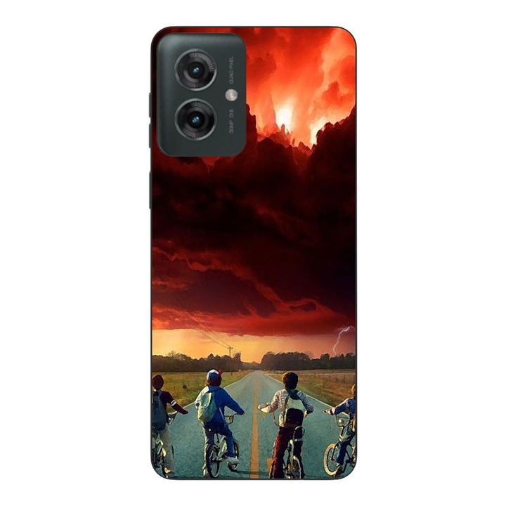 Husa compatibila cu Motorola Moto G55 Silicon Gel Tpu Model Stranger Things Red Sky