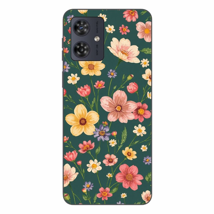 Husa compatibila cu Motorola Moto G54 Silicon Gel Tpu Model Vintage Spring Flowers