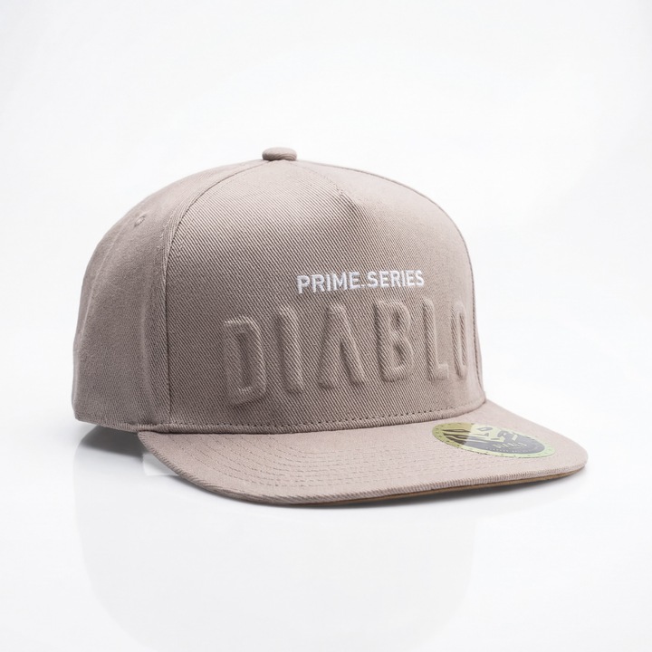 Caciula Snapback bej Prime, Diablo Chairs, design modern, material respirabil, S/M