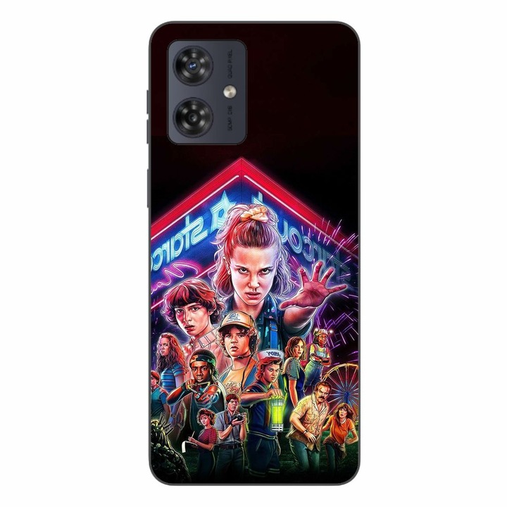 Husa compatibila cu Motorola Moto G54 Silicon Gel Tpu Model Stranger Things All Team