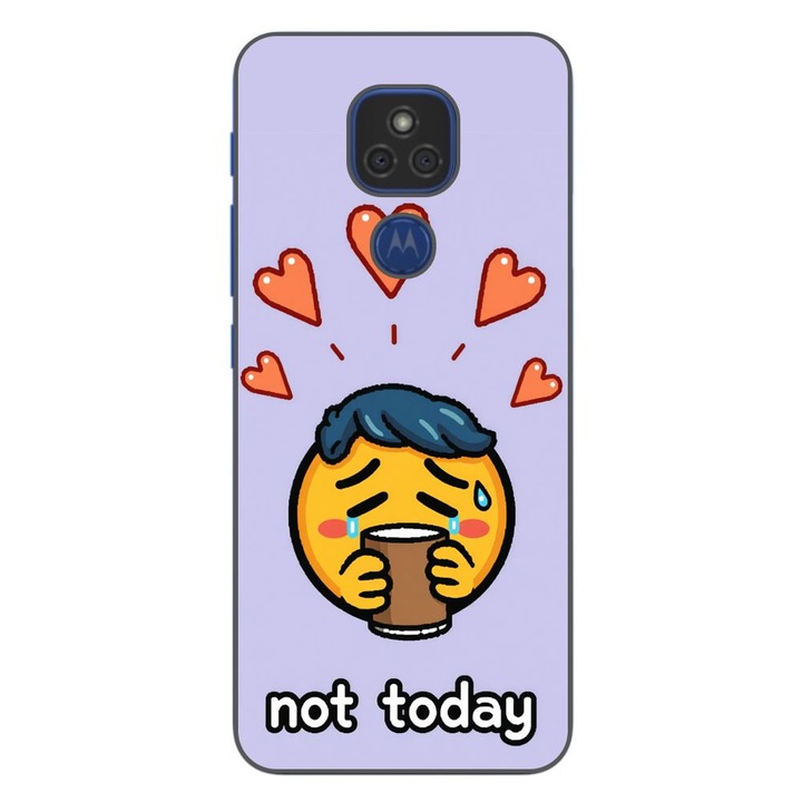 Husa compatibila cu Motorola Moto E7 Plus Silicon Gel Tpu Model Not Today