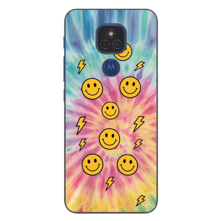 Husa compatibila cu Motorola Moto G9 Play Silicon Gel Tpu Model Retro Smiley Faces