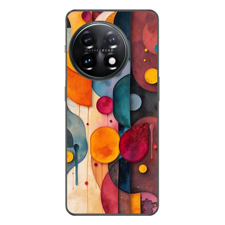 Husa compatibila cu OnePlus 12 Silicon Gel Tpu Model Abstract Shapes and Colors