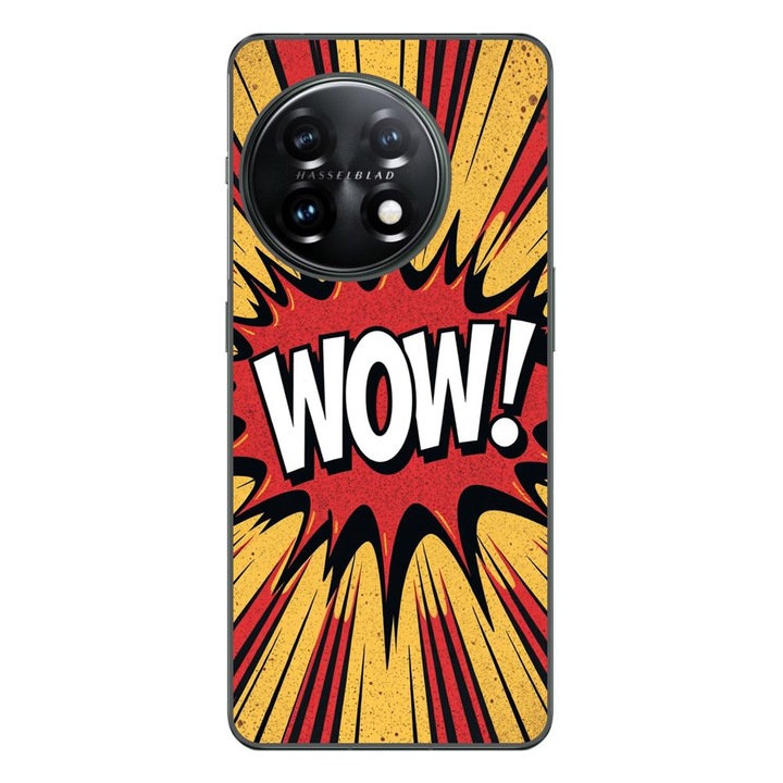 Husa compatibila cu OnePlus 12R Silicon Gel Tpu Model Comic Book WOW Text