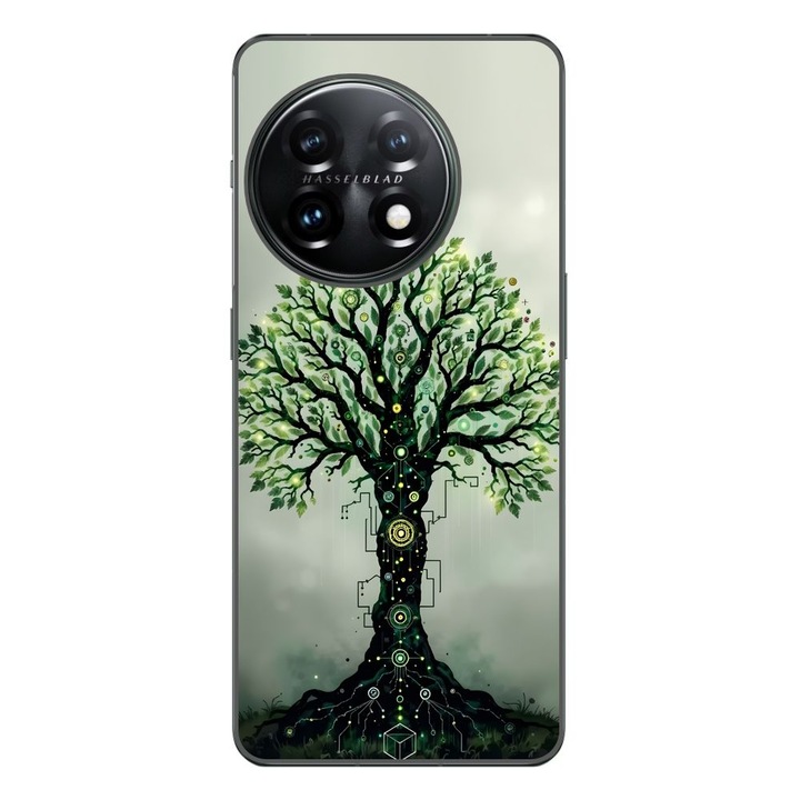 Husa compatibila cu OnePlus 12R Silicon Gel Tpu Model Mystical Tree