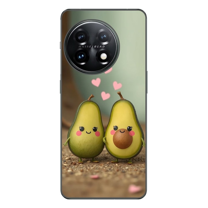 Husa compatibila cu OnePlus 12R Silicon Gel Tpu Model Kawaii Avocados in Love