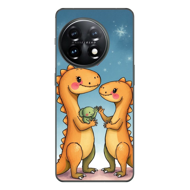 Husa compatibila cu OnePlus 12 Silicon Gel Tpu Model Dino Cute Family