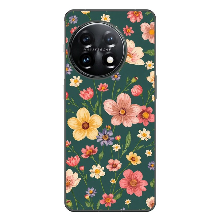 Husa compatibila cu OnePlus 11 Silicon Gel Tpu Model Vintage Spring Flowers