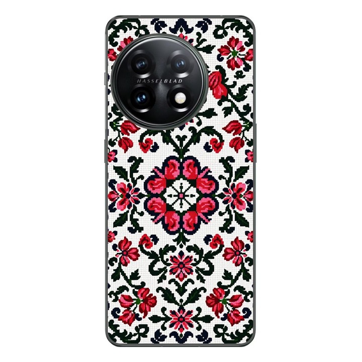 Husa compatibila cu OnePlus 12R Silicon Gel Tpu Model Traditional Knit Design