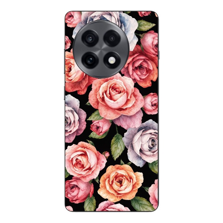 Husa compatibila cu OnePlus 13R Silicon Gel Tpu Model Colorfull Roses Pattern