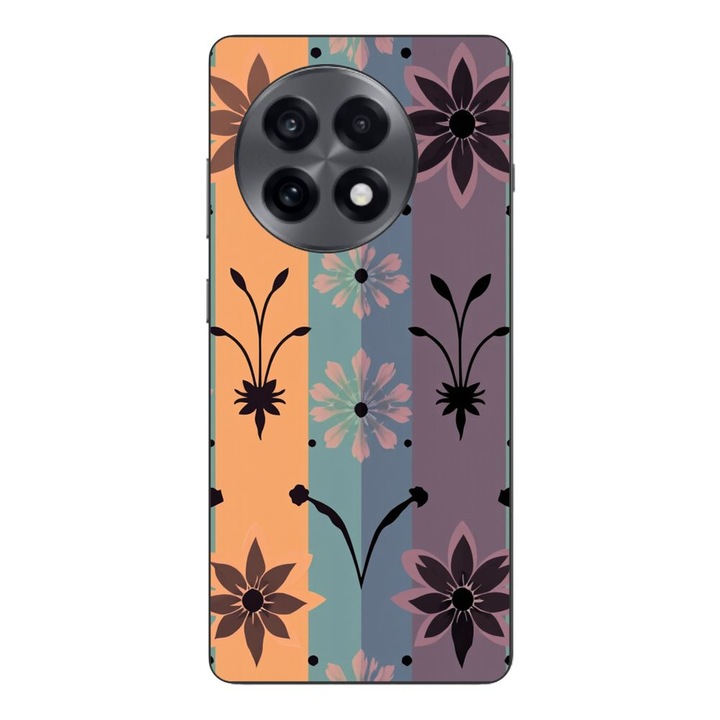 Husa compatibila cu OnePlus 13R Silicon Gel Tpu Model Vintage Decal Flower