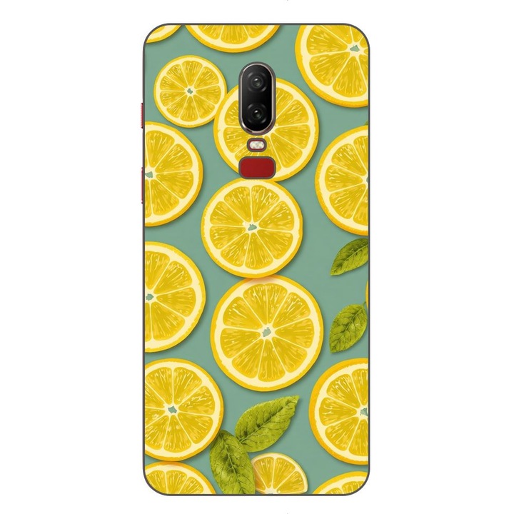 Husa compatibila cu OnePlus 6 Silicon Gel Tpu Model Summer Lemon Slices