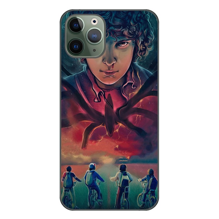 Husa compatibila cu Apple iPhone 11 Pro Max Silicon Gel Tpu Model Stranger Things Cartoon
