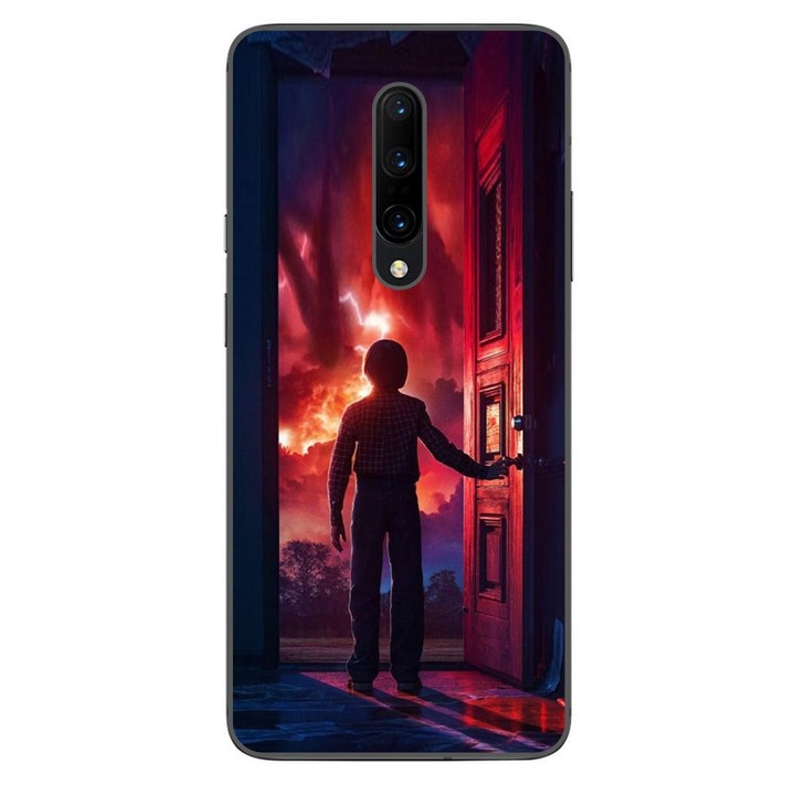Husa compatibila cu OnePlus 7 Pro Silicon Gel Tpu Model Stranger Things Door to Hell