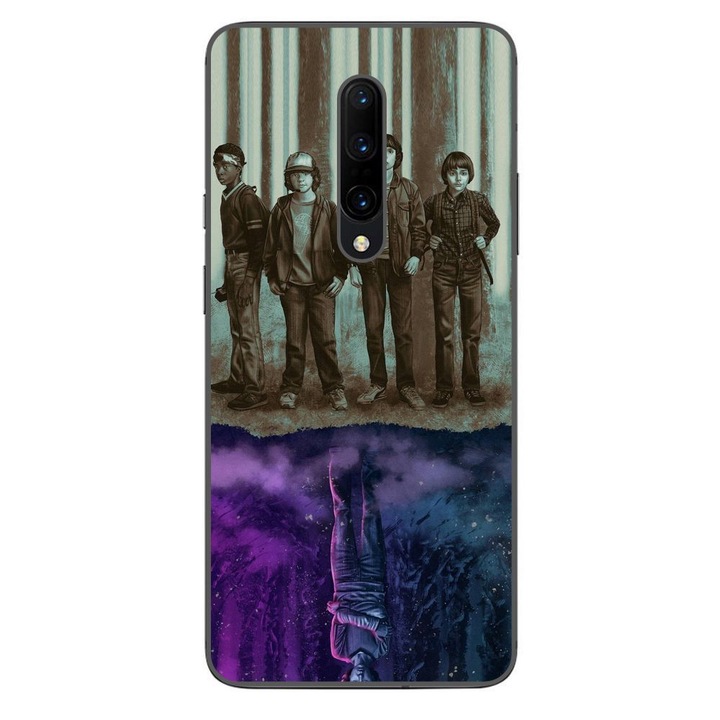 Husa compatibila cu OnePlus 7 Pro Silicon Gel Tpu Model Stranger Things Upside Down Eleven