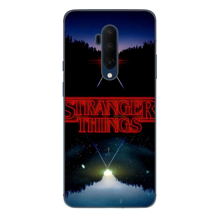 Husa compatibila cu OnePlus 7T Pro Silicon Gel Tpu Model Stranger Things Sunset