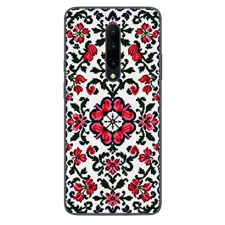 Husa compatibila cu OnePlus 7 Pro Silicon Gel Tpu Model Traditional Knit Design
