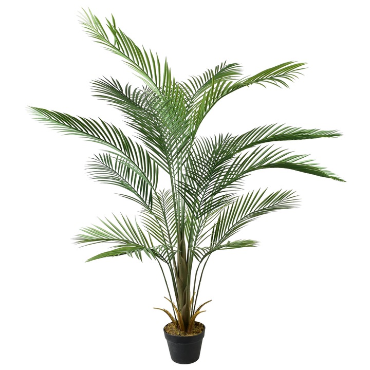 Planta artificiala plastic viridis palma 150 cm verde 1 buc