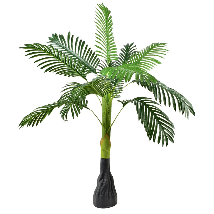 Planta artificiala plastic viridis palma 110 cm verde 1 buc