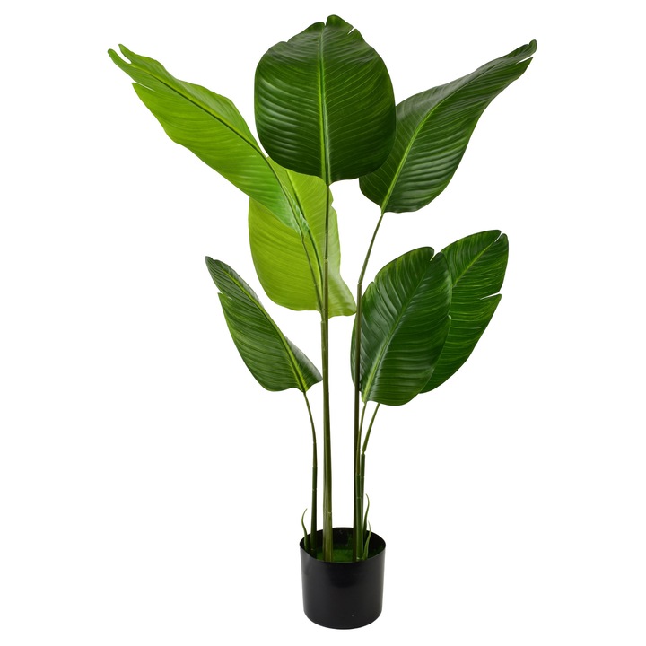 Műnövény, műanyag, Mondex, Viridis banánfa, 110 cm, zöld, 1 darab