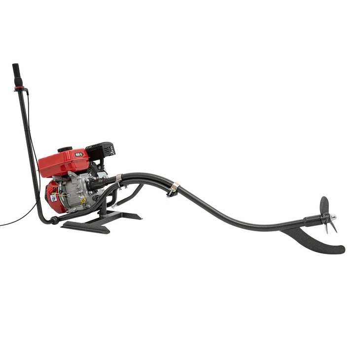 Motor barcă outboard 7, 5 CP, 4 timpi, monocilindru, racire cu aer, manuală, negru/roșu