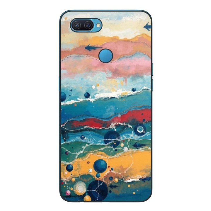 Husa compatibila cu Oppo A12 Silicon Gel Tpu Model Painted Waterworld