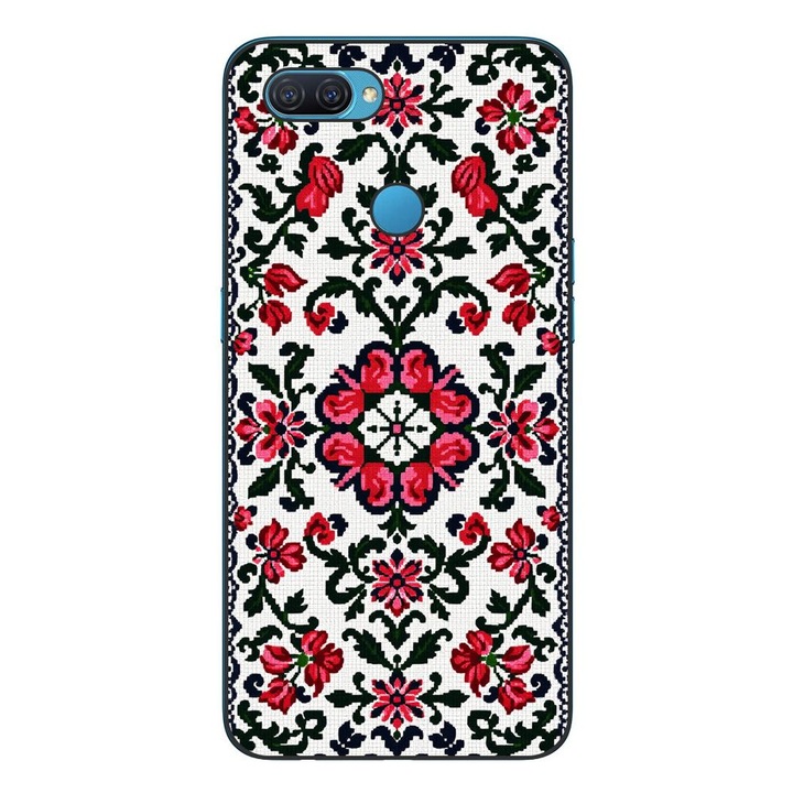 Husa compatibila cu Oppo A12 Silicon Gel Tpu Model Traditional Knit Design