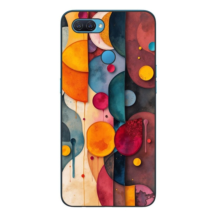 Husa compatibila cu Oppo A12 Silicon Gel Tpu Model Abstract Shapes and Colors