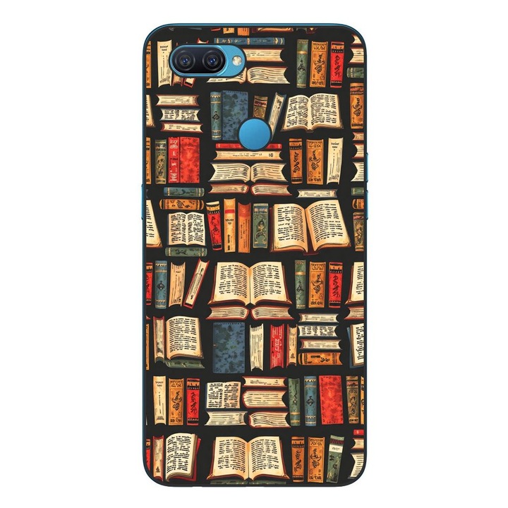 Husa compatibila cu Oppo A12 Silicon Gel Tpu Model Books Pattern