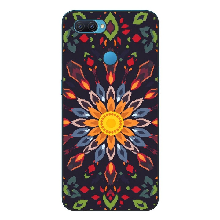 Husa compatibila cu Oppo A12 Silicon Gel Tpu Model Pixel Art Sun Mistery