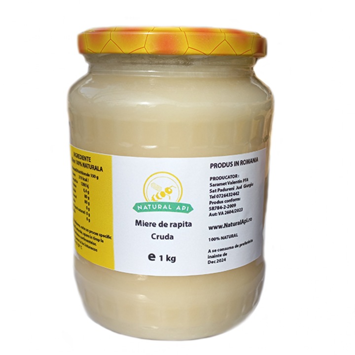 Miere de Rapiță 950g, naturală, pură, albicioasă