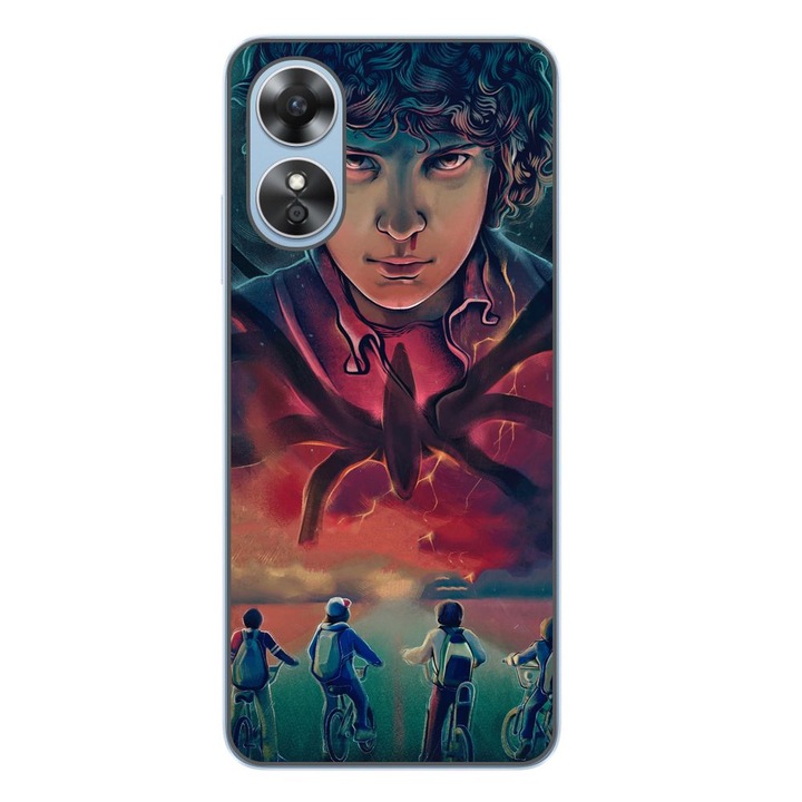 Husa compatibila cu Oppo A17 Silicon Gel Tpu Model Stranger Things Cartoon