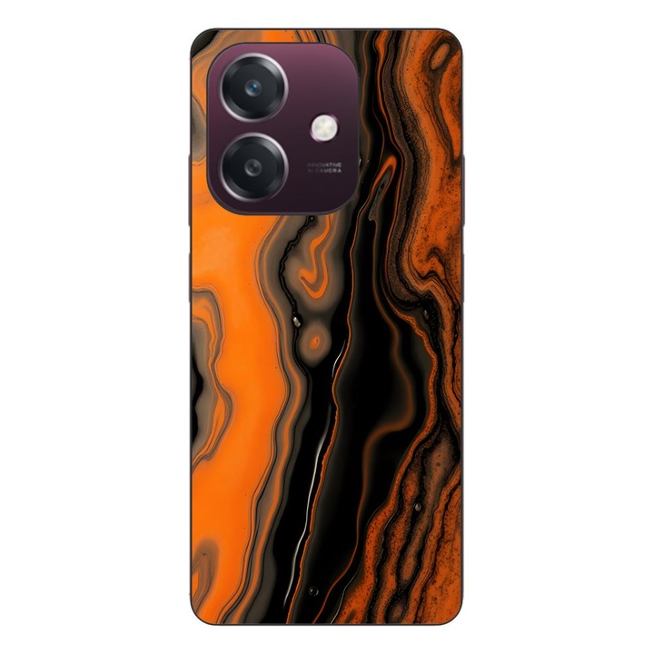 Husa compatibila cu Oppo A40 Silicon Gel Tpu Model Metallic Lava Flow Pattern