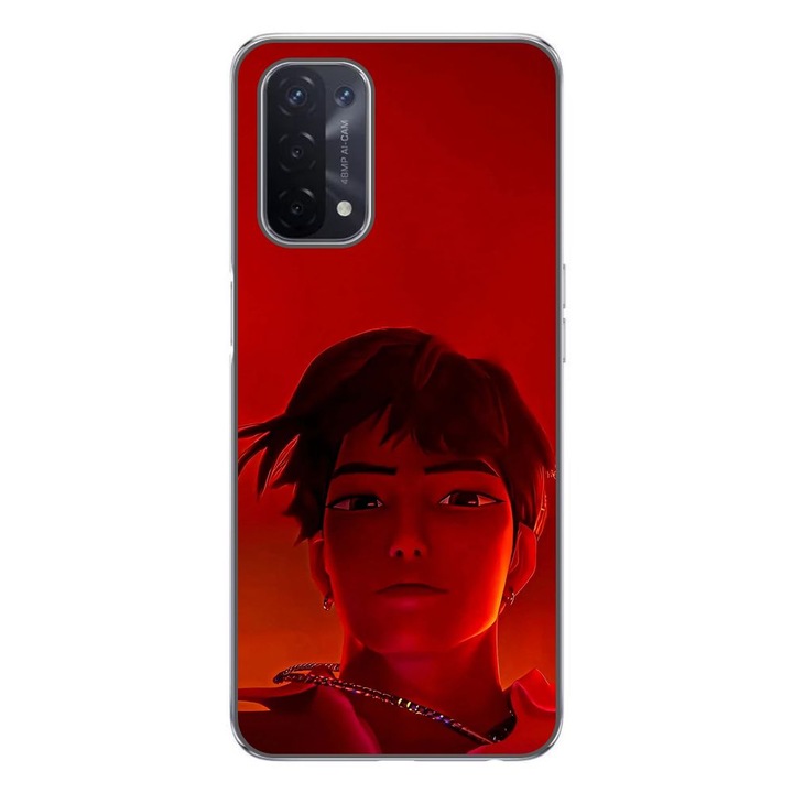 Husa compatibila cu Oppo A54 5G, A74 5G Silicon Gel Tpu Model KPop Demon Hunters Jinu Red