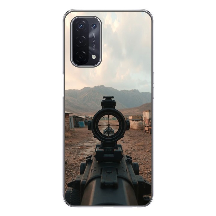 Husa compatibila cu Oppo A54 5G, A74 5G Silicon Gel Tpu Model First Person Shooter